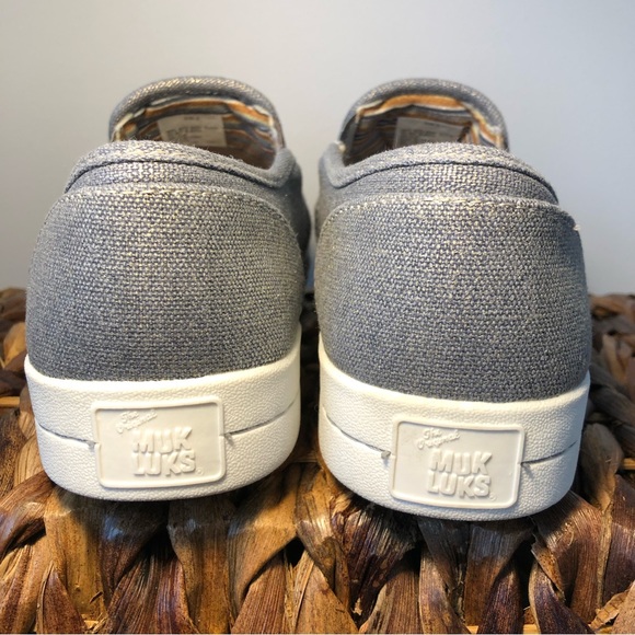 Muk Luks | Metallic Grey Blue Slip-on Flats | Size 9 - Picture 7 of 11